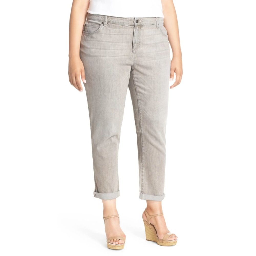Eileen Fisher Stretch Boyfriend Jeans - Picture 1 of 9